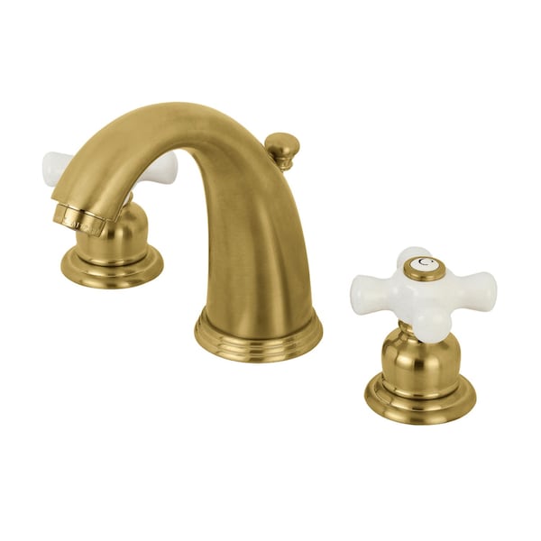 KB987PXSB Victorian 2-Handle 8" Widespread Bathroom Faucet, Brass